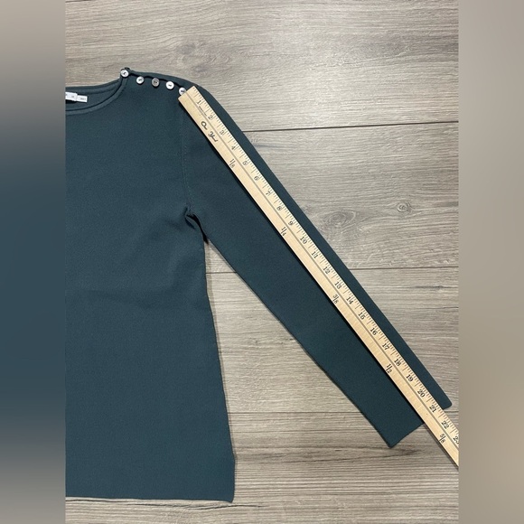 M.M Lafleur Malin Top Jardigan Knit‎ Sweater Deep Sea Green Sz XS - Picture 6 of 9